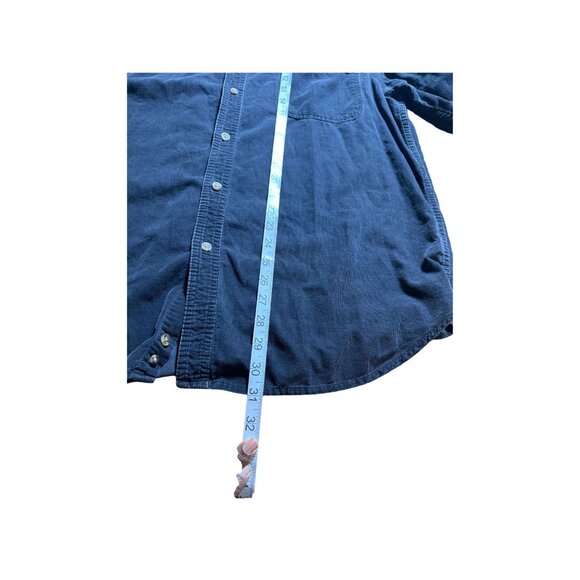 Cherokee Mens Long-Sleeve Button-Up Corduroy Black Shirt L Fall Basic Layering - Picture 5 of 6